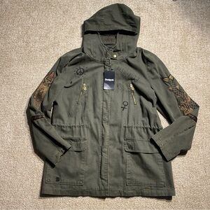 Desigual Woman's Olive Military Jacket